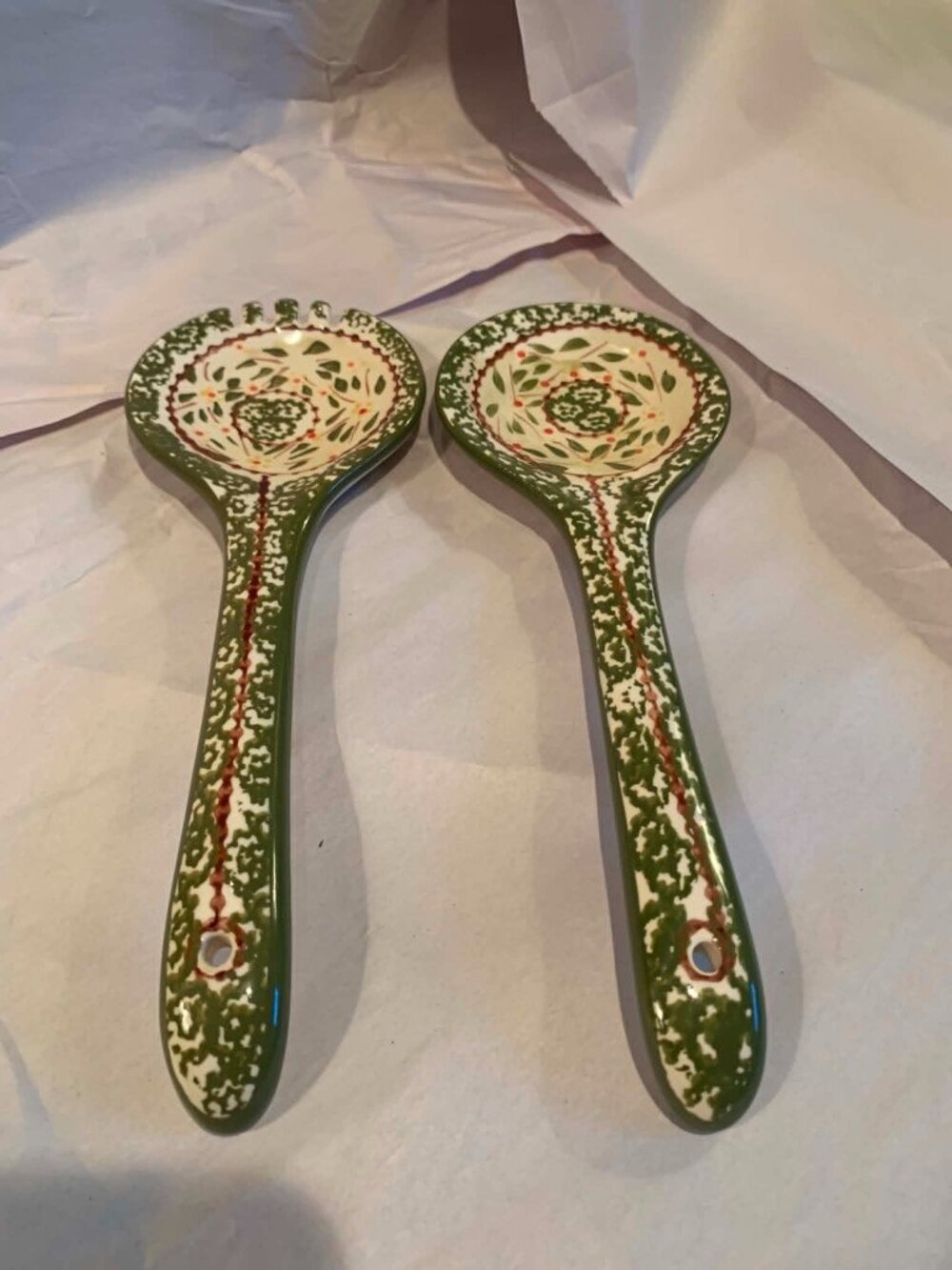Old World Green by Temp-Tations by Tara Salad Serving Set